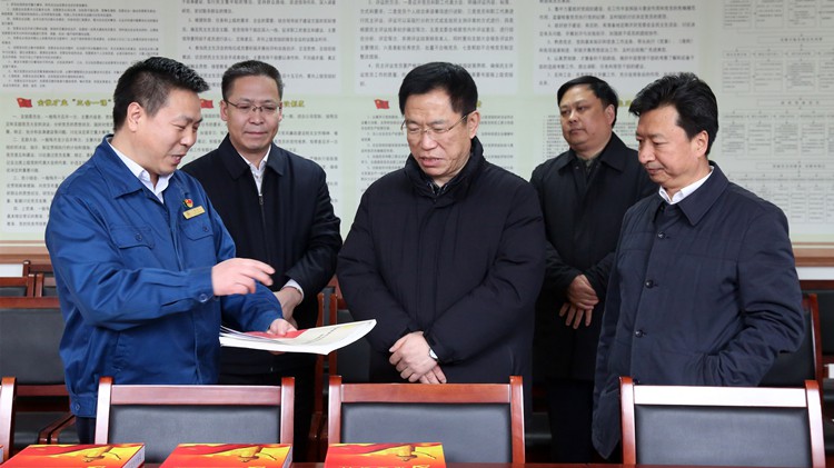 省委常委、組織部部長李元平蒞臨金徽股份調(diào)研指導(dǎo)黨建工作